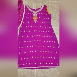 Indian pakistani salvarsuit chudidar patiyala suit boliwood outfit saree sari